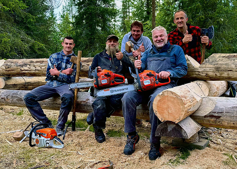 Teilnehmer Blockhaus Lappland Kurs