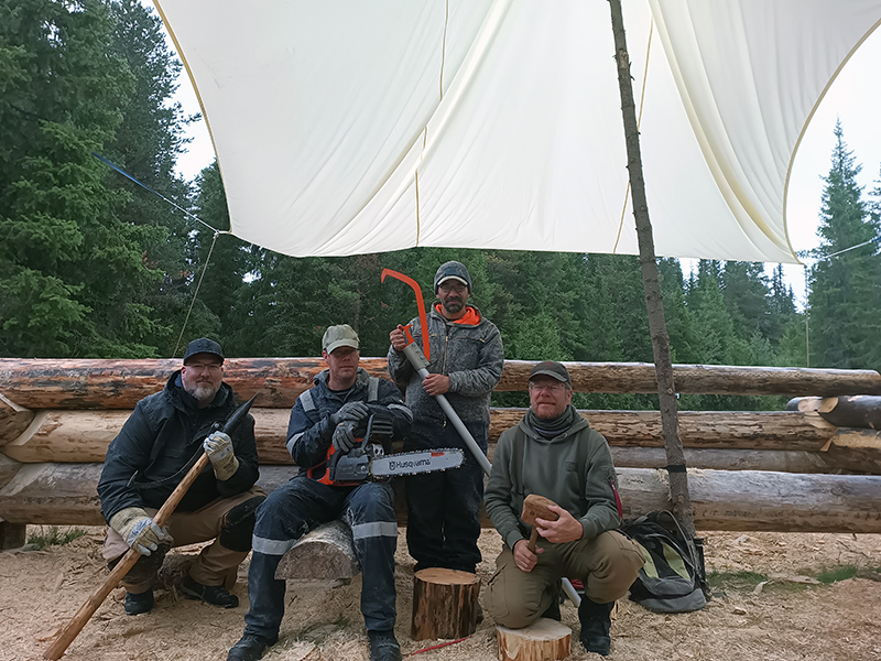 Teilnehmer Blockhaus Lappland Kurs